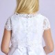 Girls White Short Sleeved Bolero Topper - Aimee P188 by Peridot