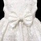 Baby Girls Ivory Bow Embroidered Lace Dress & Headband