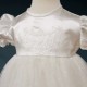Baby Girls Ivory My Christening Day Satin Tulle Gown & Bonnet