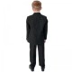Boys Black & Grey Swirl 6 Piece Slim Fit Suit