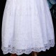 Girls White Floral Lace Dress with Aubergine Satin Sash