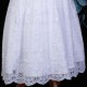 Girls White Floral Lace Dress with Baby Blue Satin Sash