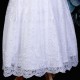 Girls White Floral Lace Dress with Lilac Satin Sash