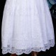 Girls White Floral Lace Dress with Mint Satin Sash