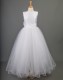White Satin & Tulle Communion Dress - Cody by Millie Grace
