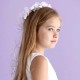 Girls White Floral Head Ring Wreath - Paula P105 by Peridot
