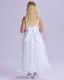 White Beaded Organza Communion Dress - Lucille P195 by Peridot