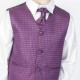 Boys Navy & Purple 6 Piece Slim Fit Suit