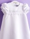 Baby Girls White Lace Trim Gown with Bonnet - Marie PC3 by Peridot
