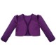 Girls Purple & Ivory Satin Bow Dress with Bolero Jacket