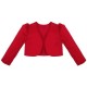Girls Red & Ivory Satin Bow Dress with Bolero Jacket