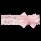 Baby Girls Pink Lace Headband with Sparkly Heart Bow