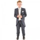 Boys Grey & Ivory Deluxe Swirl 8 Piece Tail Suit