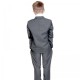 Boys Grey Swirl 6 Piece Slim Fit Suit
