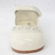 Girls Ivory Patent Diamante Special Occasion Shoes