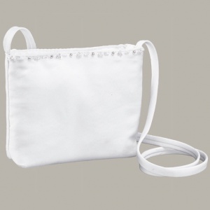 Emmerling White Beaded Communion Bag - Style 2056