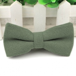 Boys Deep Sage Green Cotton Bow Tie with Adjustable Strap