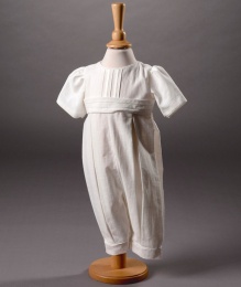 Baby Boys Cotton Christening Romper - Jacob by Millie Grace