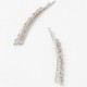 Girls Crystal Flowers Silver Hair Slide x 2