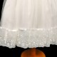 Girls Ivory Floral Lace Organza Dress with Cape