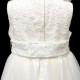 Girls Ivory Floral Lace Organza Dress with Cape