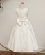 Girls Ivory Daisy Tulle Mikado Dress - Ada by Busy B's Bridals