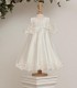Girls Porcelain Satin & Tulle Dress - Adeline by Millie Grace