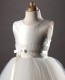 Girls Ribbon & Tulle Porcelain Dress - Amalie by Busy B's Bridals