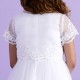Girls White Embroidered Short Sleeved Bolero - Anna P176 by Peridot