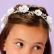Girls White Flower Head Ring Wreath - Audrey P225 by Peridot