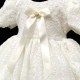 Baby Girls Ivory French Lace Bow Dress