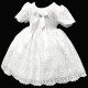Baby Girls White French Lace Bow Dress