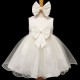 Baby Girls Ivory Bow Tulle Dress with Lace Jacket & Headband