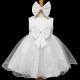 Baby Girls White Bow Tulle Dress with Lace Jacket & Headband