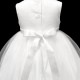 Baby Girls White Bow Tulle Dress with Lace Jacket & Headband