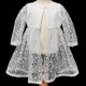 Baby Girls White Bow Tulle Dress with Lace Jacket & Headband