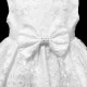 Baby Girls White Bow Embroidered Lace Dress & Headband