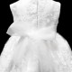 Baby Girls White Bow Embroidered Lace Dress & Headband