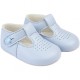 Baby Boys Sky Blue Matt T-bar Pram Shoes 'Baypods'