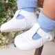 Baby Boys White Matt T-bar Pram Shoes 'Baypods'