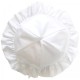 Baby Girls White Frilly Bow Cotton Hat