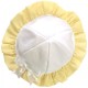 Baby Girls White & Lemon Frilly Bow Cotton Hat