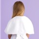 Girls White Faux Fur Cape - Beth P163 by Peridot