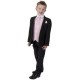 Boys Black & Pink 6 Piece Slim Fit Suit