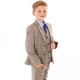 Boys Brown Tweed Herringbone 5 Piece Jacket Suit