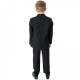 Boys Black & Navy Swirl 6 Piece Slim Fit Suit