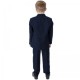 Boys Navy & Blue Swirl 6 Piece Slim Fit Suit