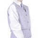 Boys Navy & Lilac Swirl 6 Piece Slim Fit Suit