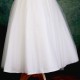 Girls Ivory Diamante & Organza Dress with Brown Sash