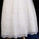 Girls Ivory Floral Lace Dress with Antique Pink Satin Sash